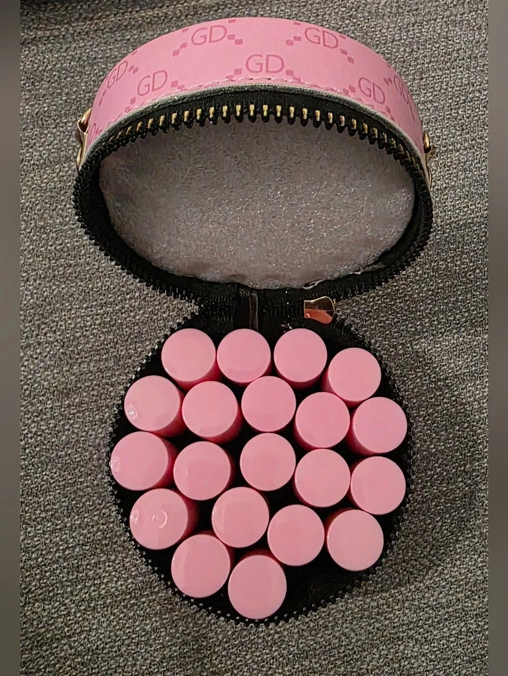 New Kitty Pearl Design Handle Mini Bag - 20 Mini Lip Glosses, Sparkles, Lip Tint